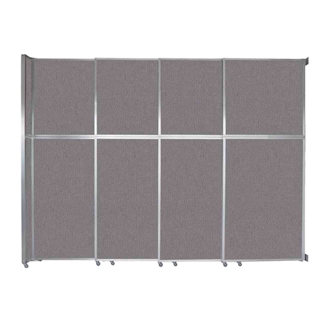 Versare Operable Wall Sliding Room Divider 12'8" x 10'3/4" Slate Fabric 1072419-1